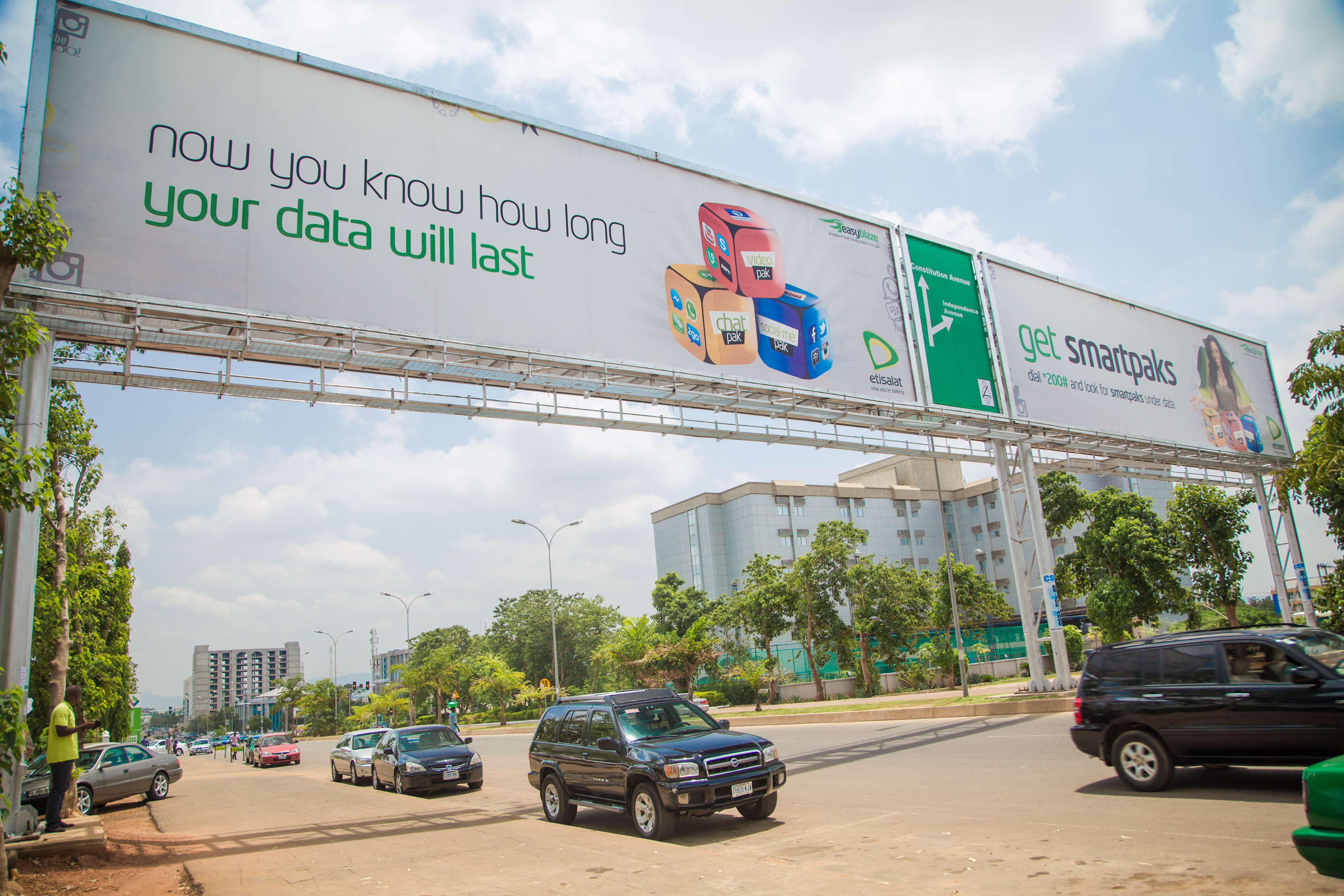 Cocoon billboard structure on a major Abuja route