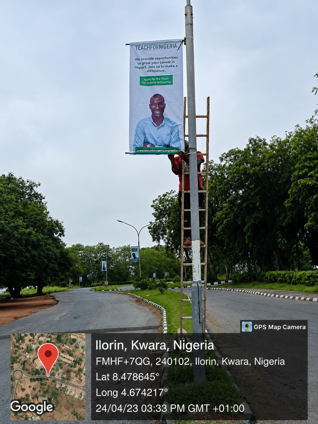 Large-format Cocoon billboard installation